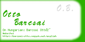 otto barcsai business card